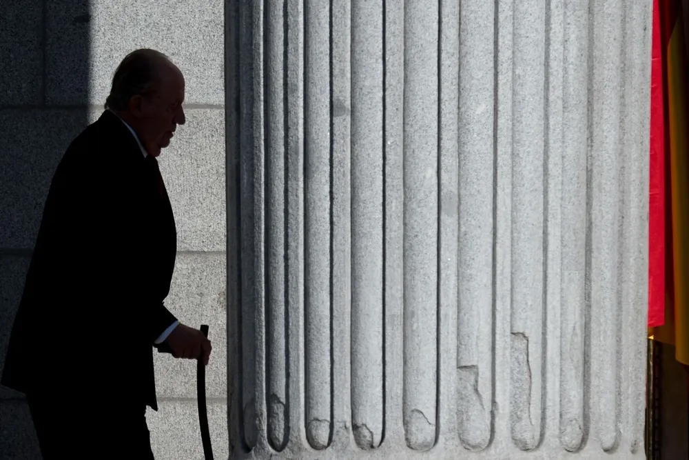 El rey Juan Carlos en 2018, en el aniversario 40 de la Constitución española