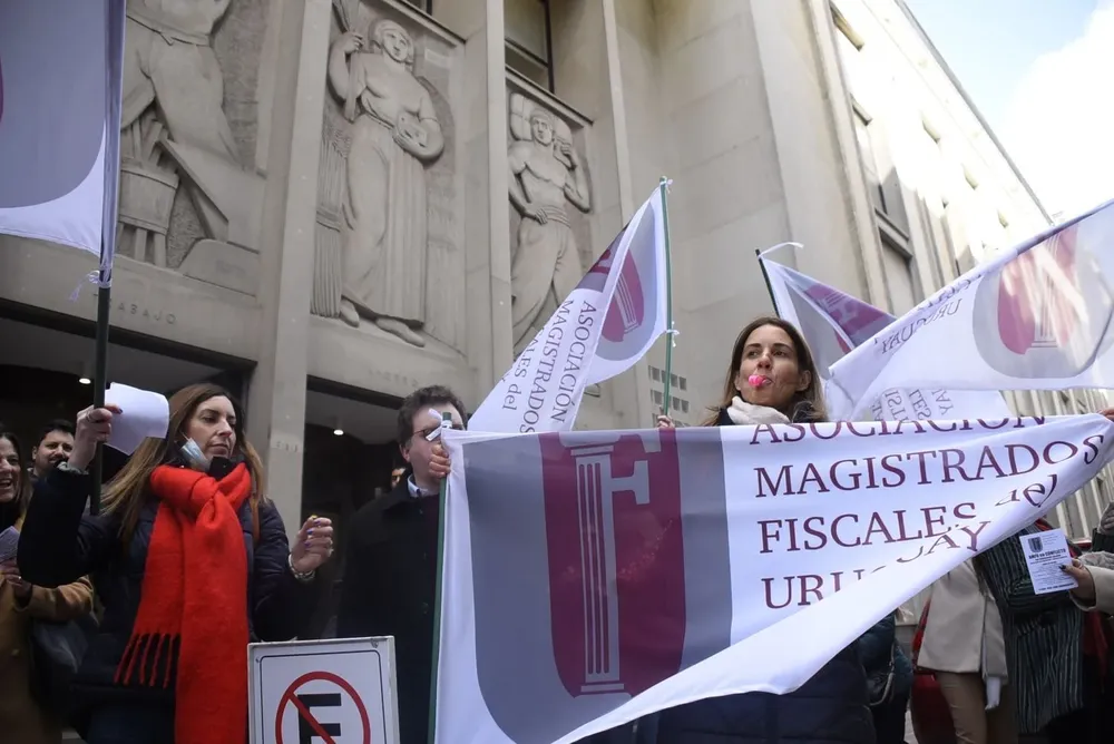 Paro y manifestación de la Asociación de Fiscales realizado el 18 de agosto