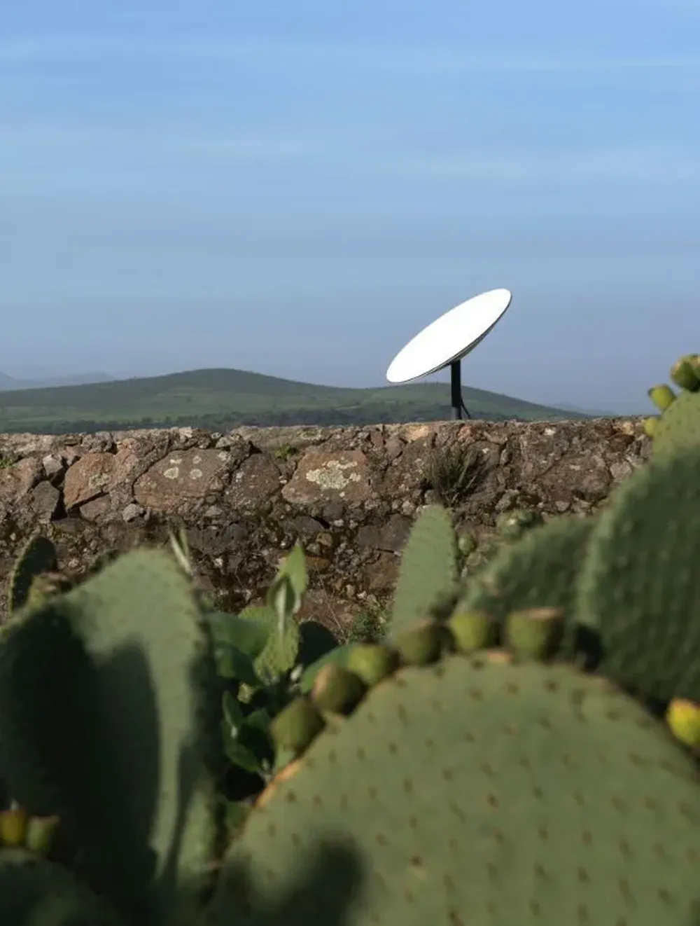 Así se ve la antena en una zona remota.
