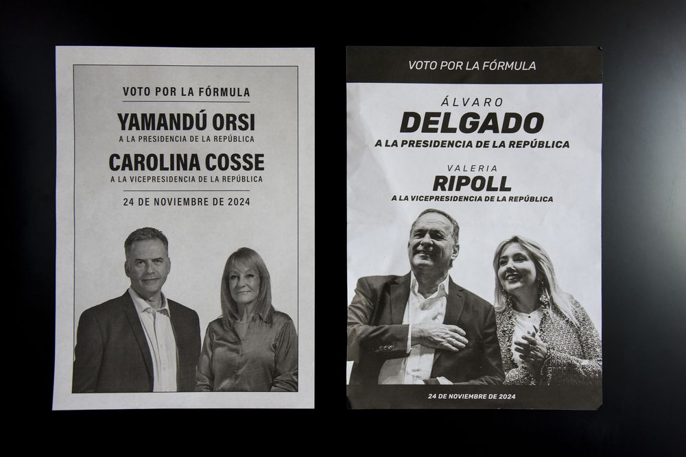 Las dos hojas de votación para el balotaje del domingo 24 de noviembre