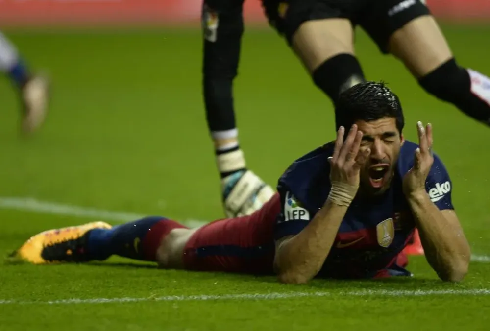 Luis Suárez tras fallar el penal ante Sporting Gijón