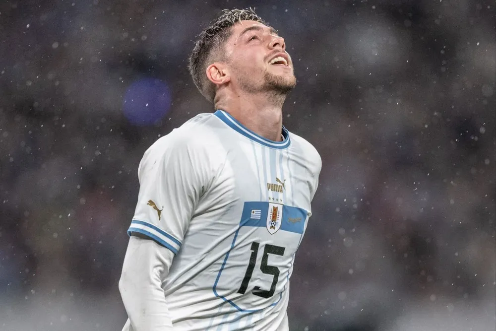 Federico Valverde en el amistoso con Japón