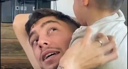 Federico Valverde con su hijo Benicio