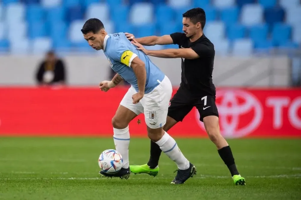 Suárez con la pelota