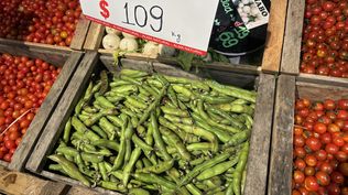 Frutas y verduras de la lista inteligente, con las habas como novedad.