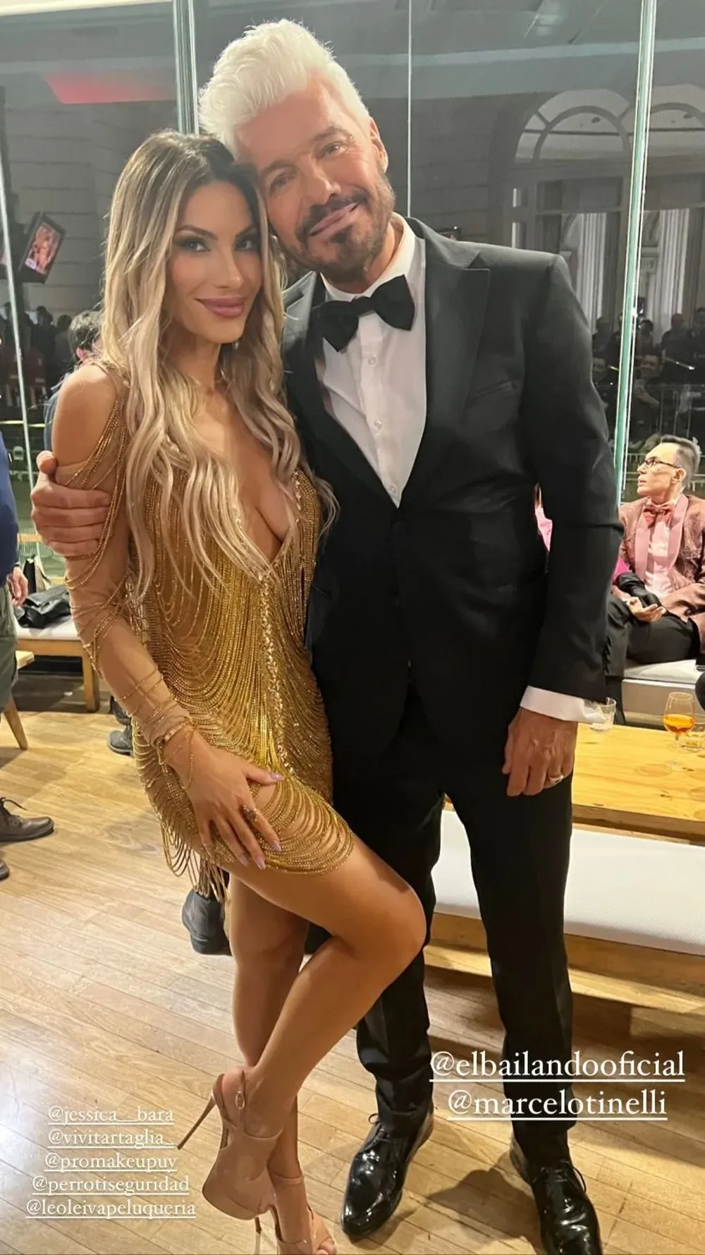 Fernanda Sosa junto a Marcelo Tinelli.