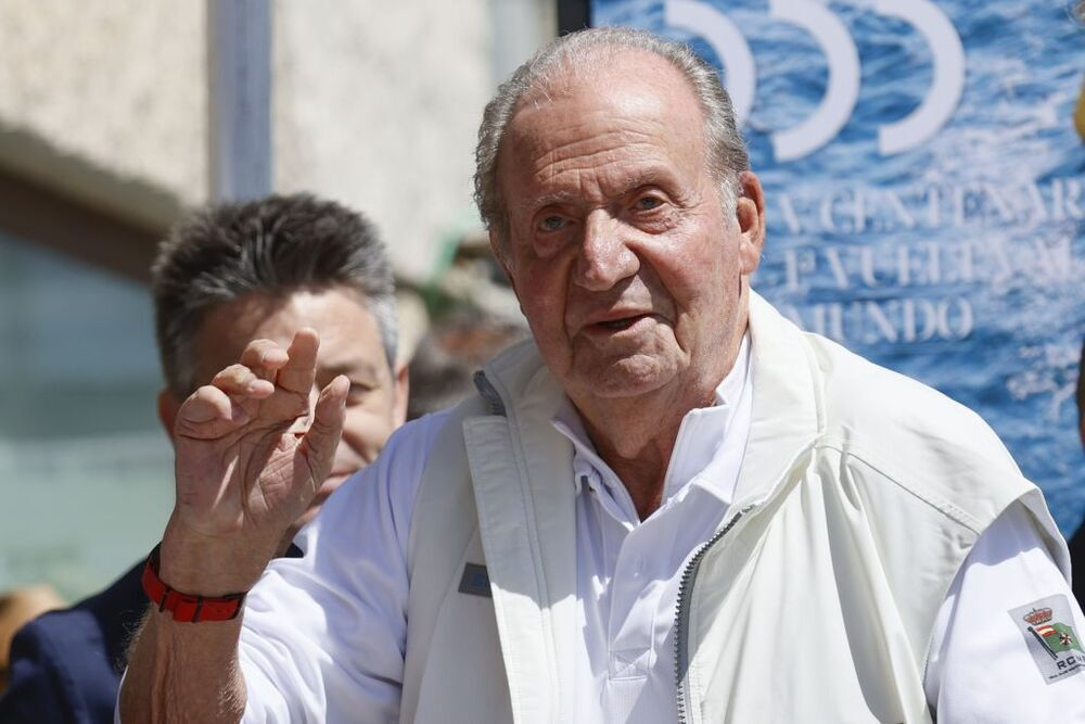 El rey Juan Carlos I en una de sus visitas a Sanxenxo, en Galicia.