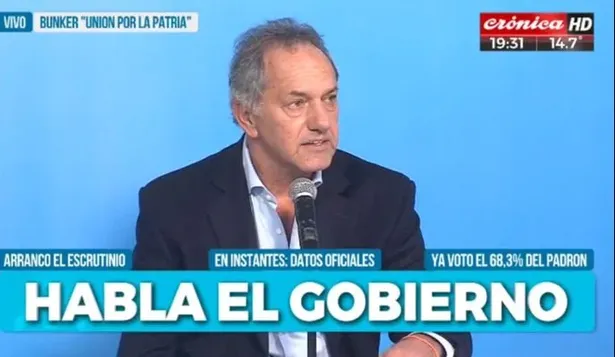 UxP: Scioli llamó a construir nuevas mayorías y respetar los primeros resultados de las elecciones