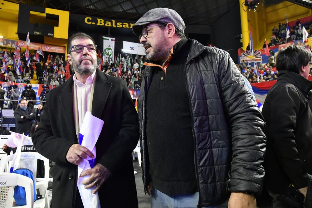 Cierre de campaña del Frente Amplio para las internas 2024. Alejandro Sánchez y Fernando Pereira