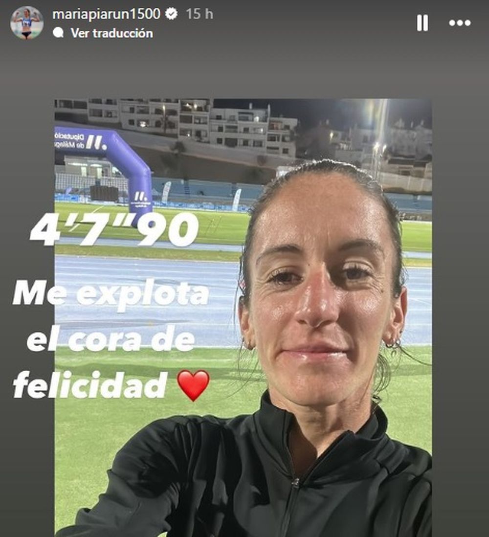 María Pia Fernández batió su récord nacional de 1.500 metros con un  carrerón en España; mirá el video