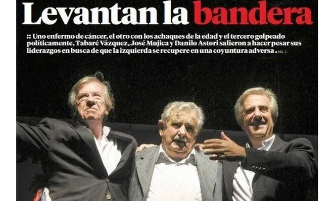 Sobre la tapa de El Observador de hoy