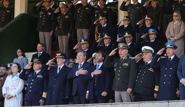 El presidente Luis Lacalle Pou en el acto por el aniversario del Ejército