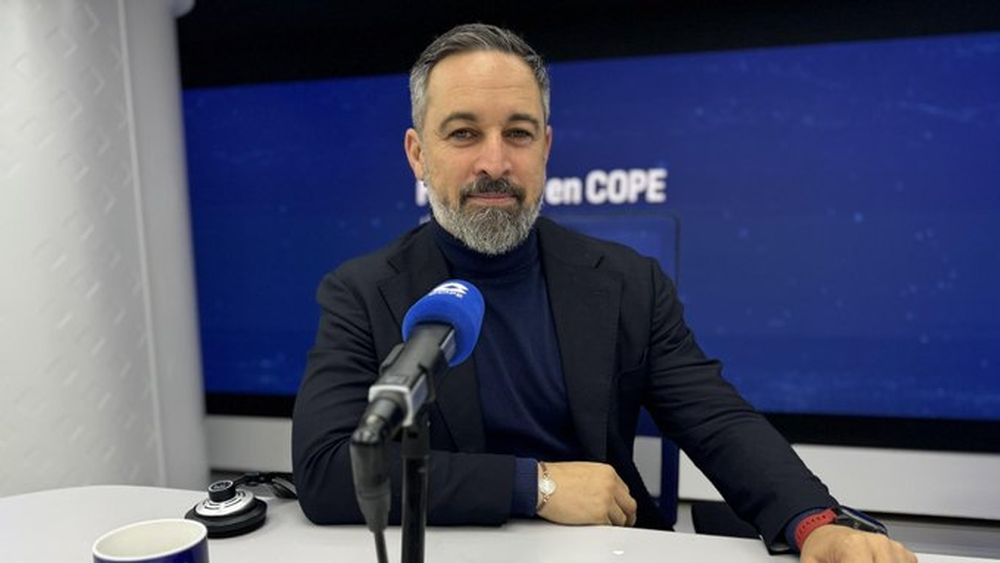 Santiago Abascal en una entrevista con Cadena Cope