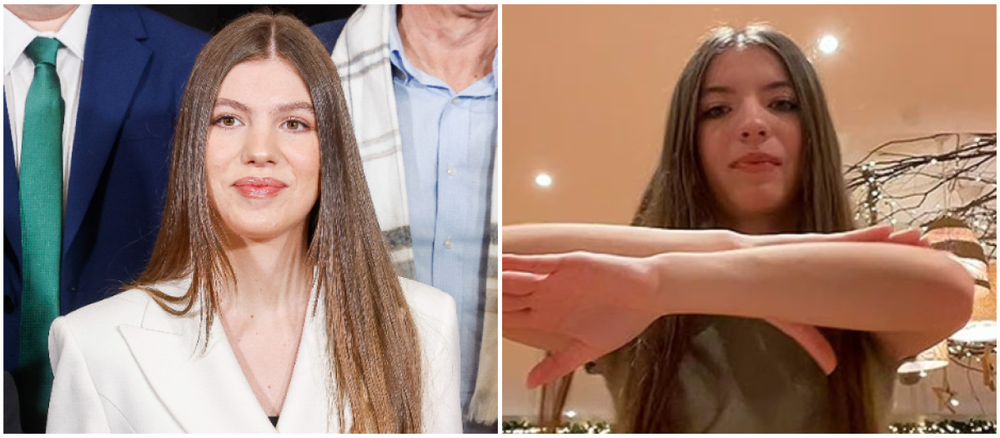 La infanta Sofía (izquierda) y Liara, la joven tiktoker polaca (derecha).