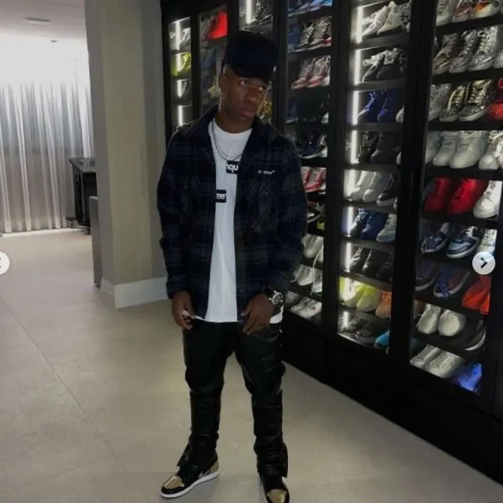 El brasileño Vinicius Jr. y su colección de championes