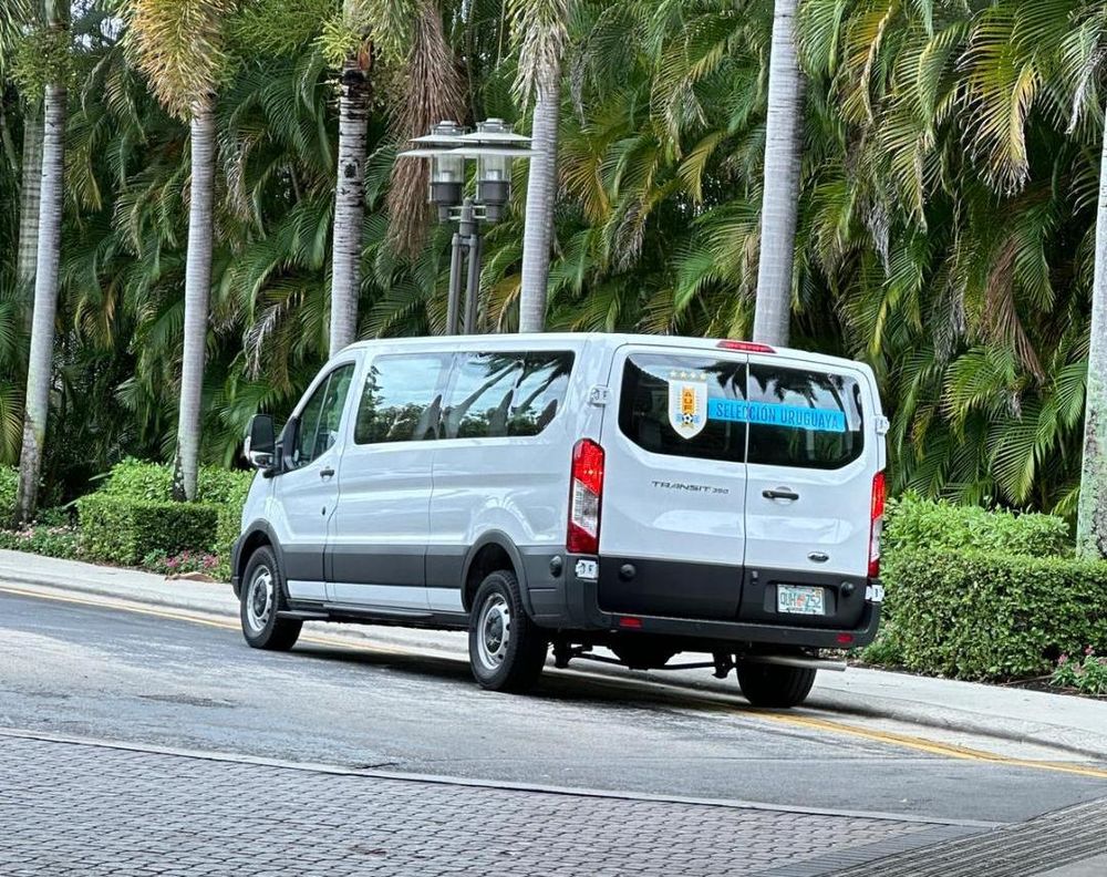 Una de las camionetas de Uruguay en la Copa América