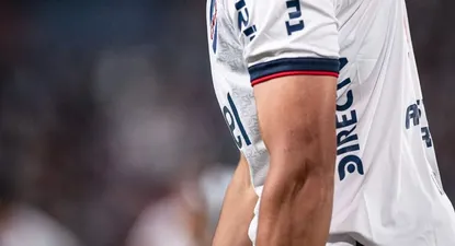 Felipe Cairus de Nacional celebra su gol ante Wanderers