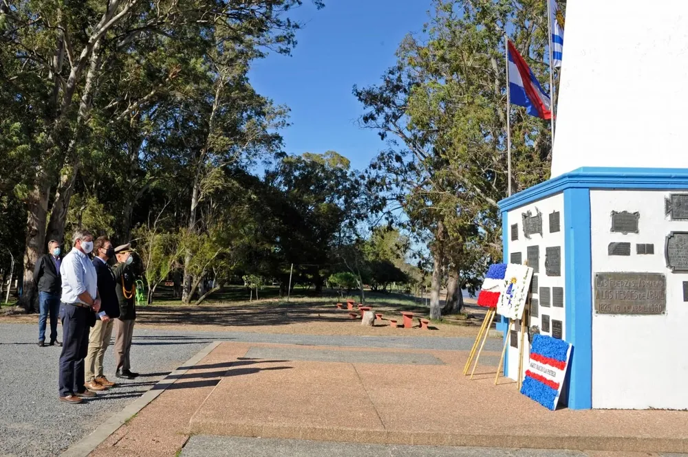 Luis Lacalle Pou en el anterior aniversario del desembarco en La Agraciada