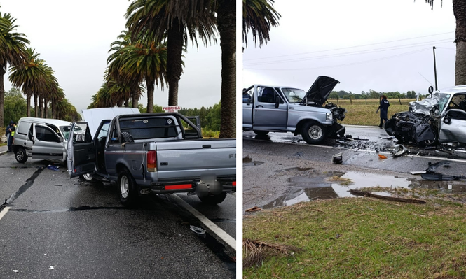 Accidente fatal en Colonia: un hombre murió y dos personas resultaron heridas tras choque frontal en Ruta 1