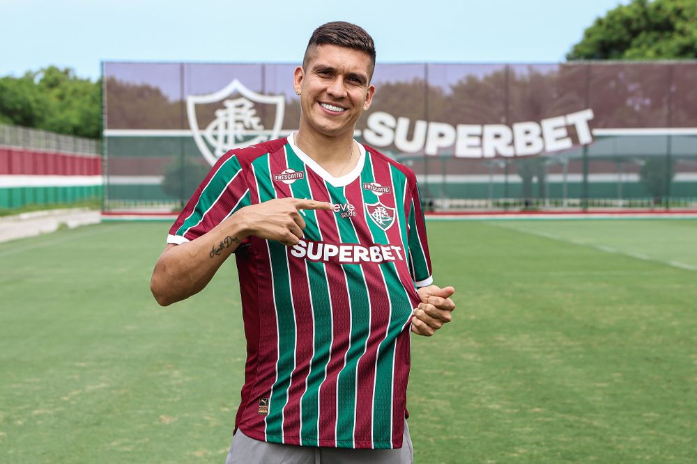 Julián Millán en su presentación como jugador de Fluminense