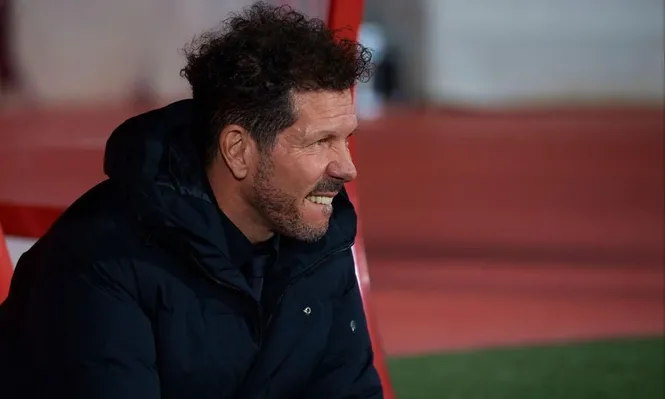 Simeone en rueda de prensa.
