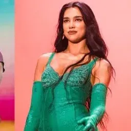 Chris Martin, de Coldplay, y Dua Lipa. 