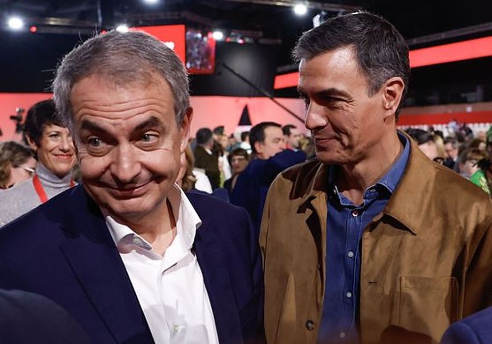 Pedro Sánchez y José Luis Rodríguez Zapatero.