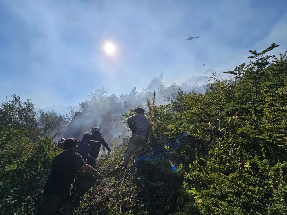 En el Parque Nacional Nahuel Huapi, las llamas quemaron más de 11.000 hectáreas. Hay focos activos en El Manso y Los Manzanos.