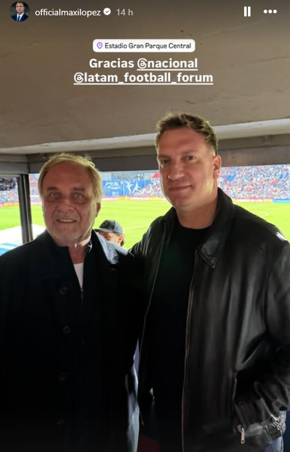 Maxi López y Ricardo Vairo en el Gran Parque Central