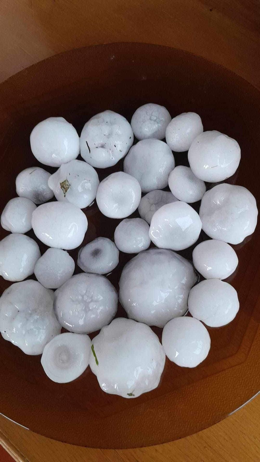 Granizo que cayó en Paysandú