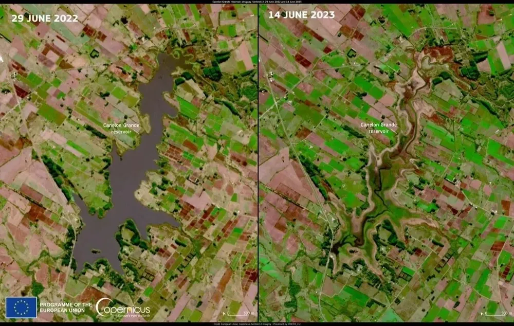 Así se ve satelitalmente el Río Santa Lucía Grande