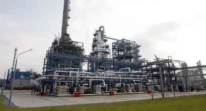 Bielorrusia- Vista general de la Refinería de Petróleo Mozyr cerca a la ciudad de Mozyr, a unos 300 km de Minsk