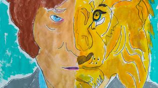 Retrato de Javier Milei, que le obsequio un artista español.