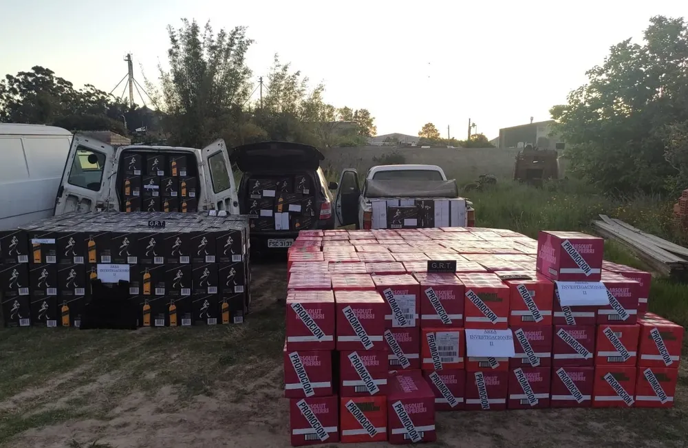 Parte de la incautación policial.