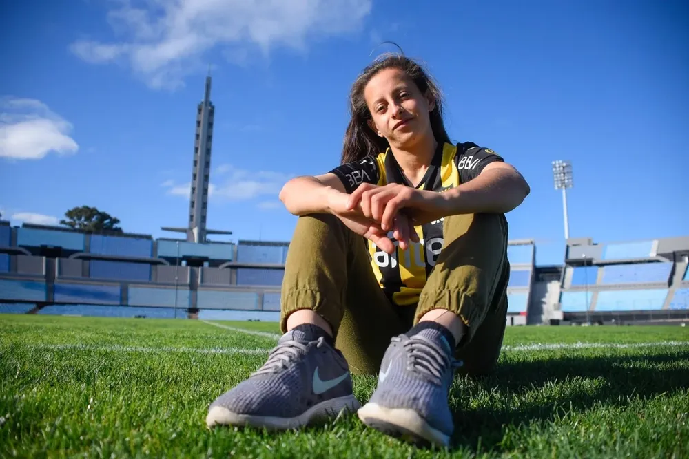 Belén Aquino en el Estadio Centenario