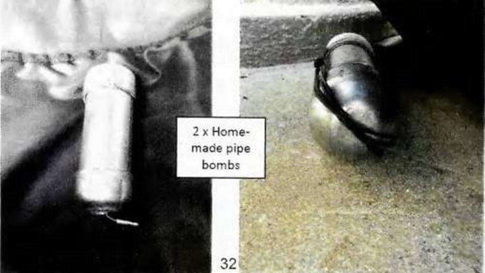 Entre las armas utilizadas por los atacantes había tres bombas caseras, afirma la policía.