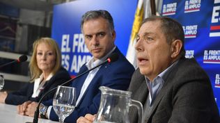 Carolina Cosse, Yamandú Orsi y Gabriel Oddone&nbsp;