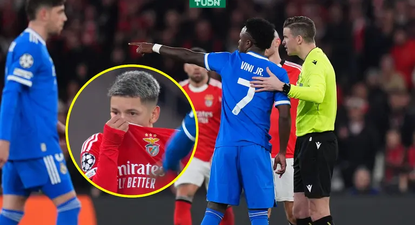 El delantero del Real Madrid, Vinicius, acusa al argentino Prestinianni del Benfica de racista.&nbsp;