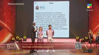 Coti Romero al aire del Bailando y su pedido de disculpas.