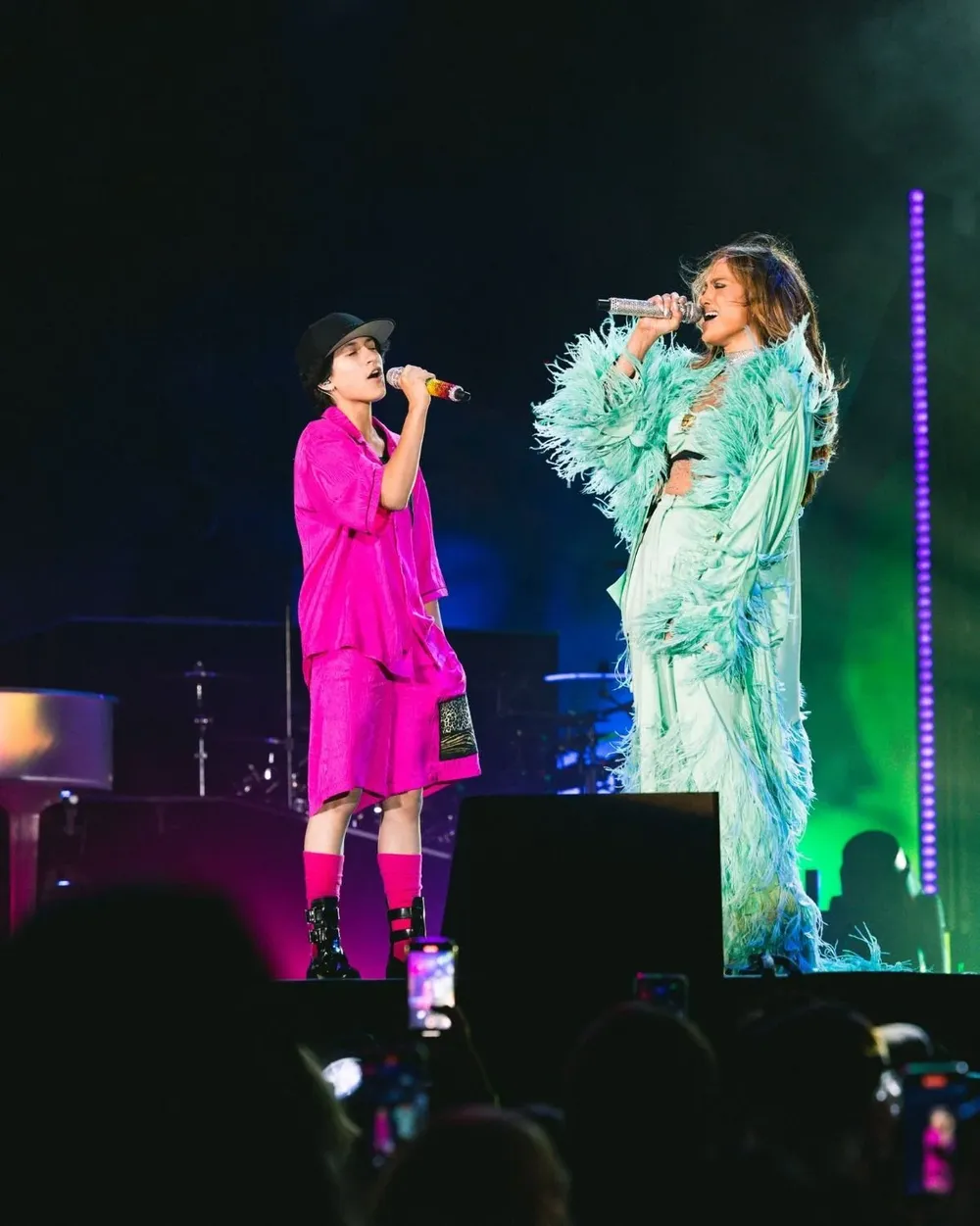 Emme Muñiz y Jennifer López en su último show