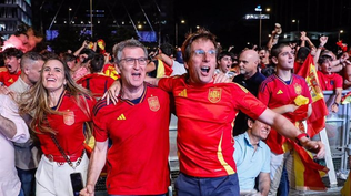 El alcalde de Madrid, José Luis Martínez Almeida junto a Alberto Núñez Feijóo.