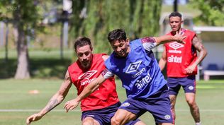 Sebastián Coates y Maxi Silvera en la pretemporada de Nacional