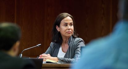 La expresidenta de Adif y ex secretaria de Estado de Transportes, Isabel Pardo de Vera Posada, durante su comparecencia ante la comisión de investigación sobre el ‘caso Koldo’.