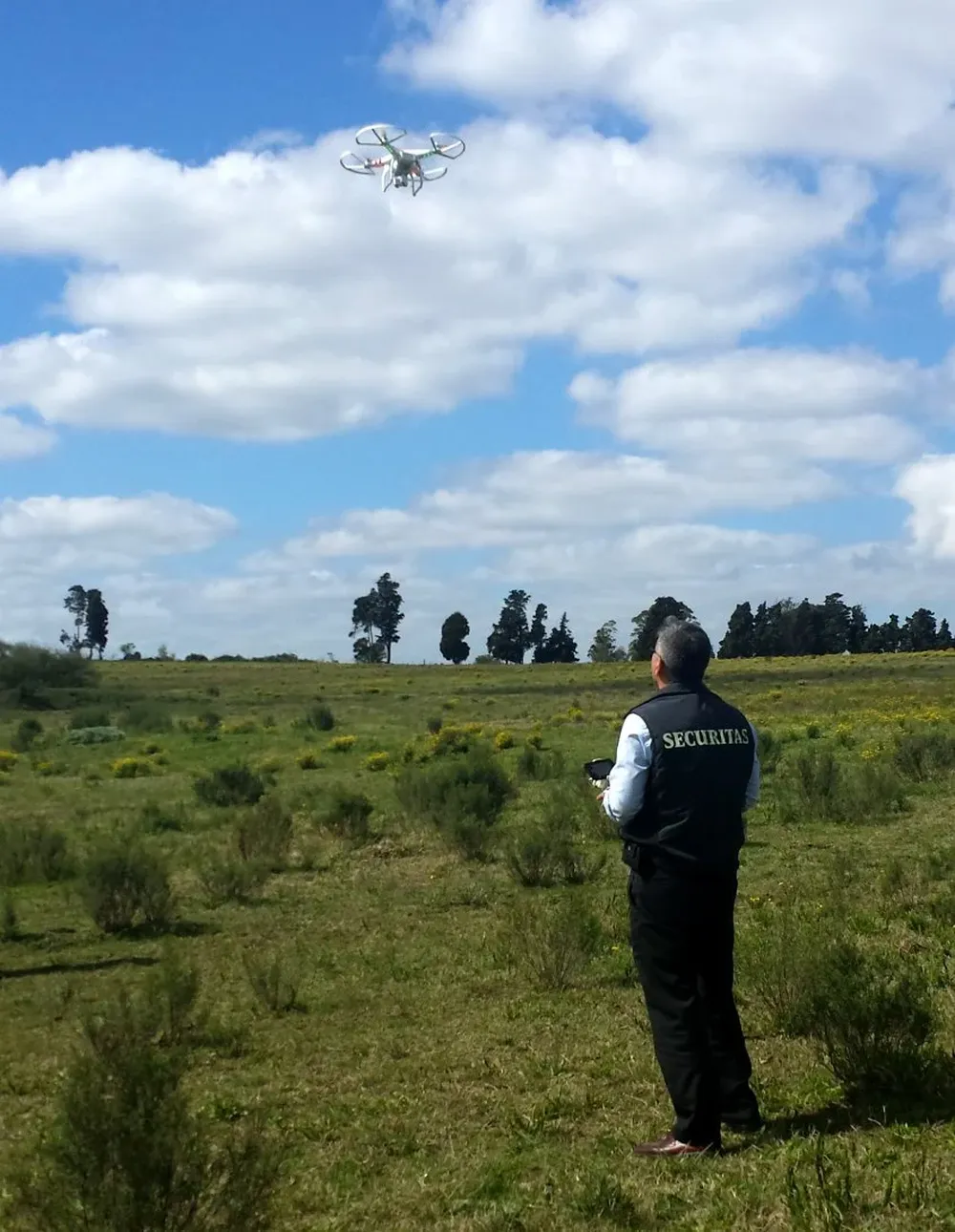 Un drone de Securitas en acción