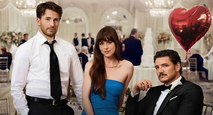 Dakota Johnson, Chris Evans y Pedro Pascal