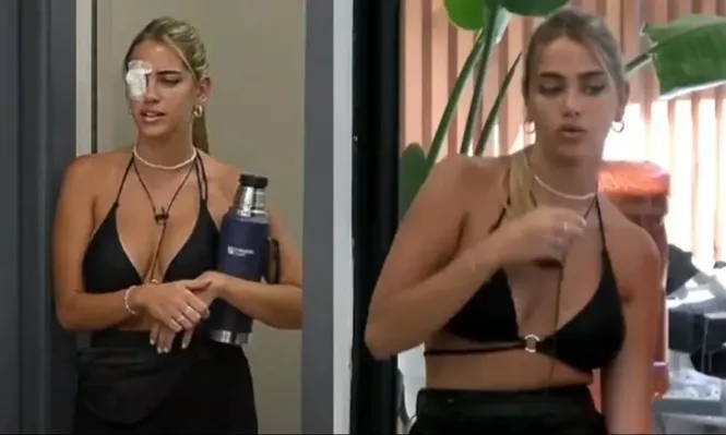 Sabrina y un parche en el ojo