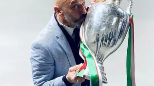 Gianluca Vialli celebra el título de la Eurocopa