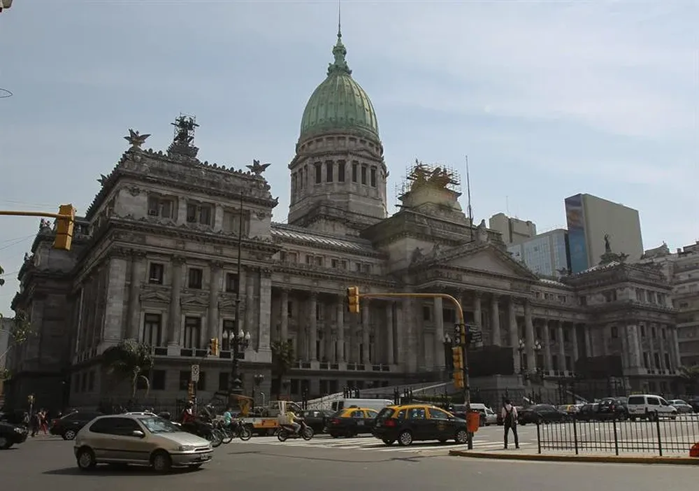Argentina- Vista general del Congreso argentino en Buenos Aires