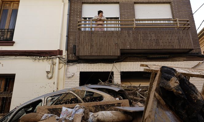 Una imagen del temporal que azota Valencia.