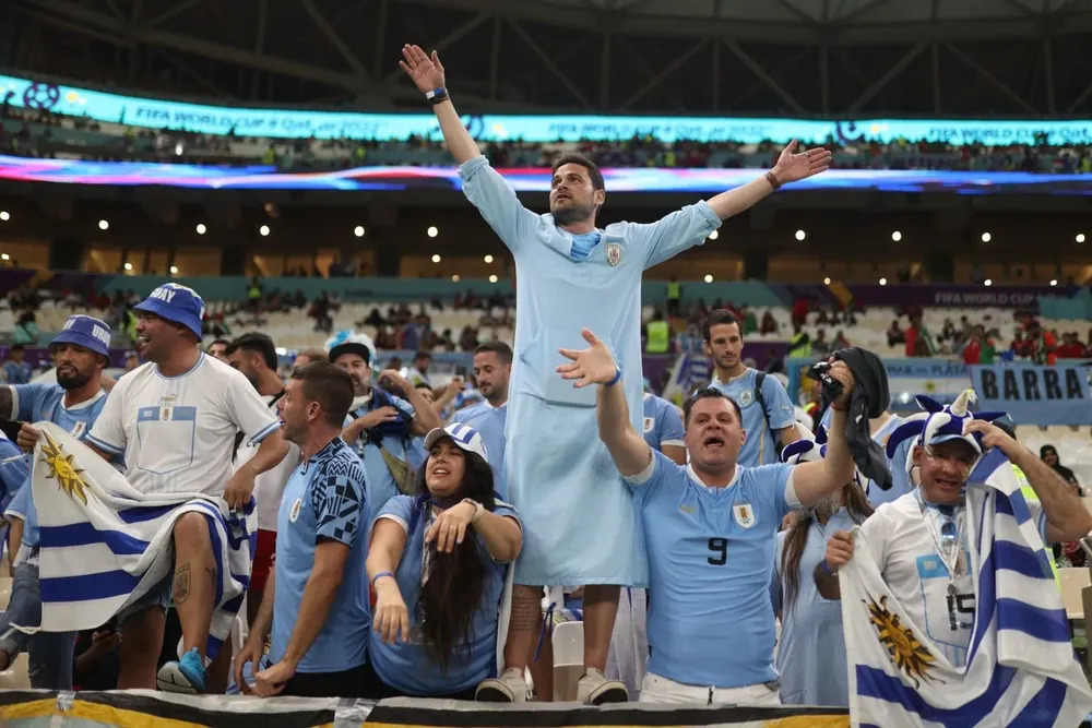 Hinchas de Uruguay en el Mundial Qatar 2022